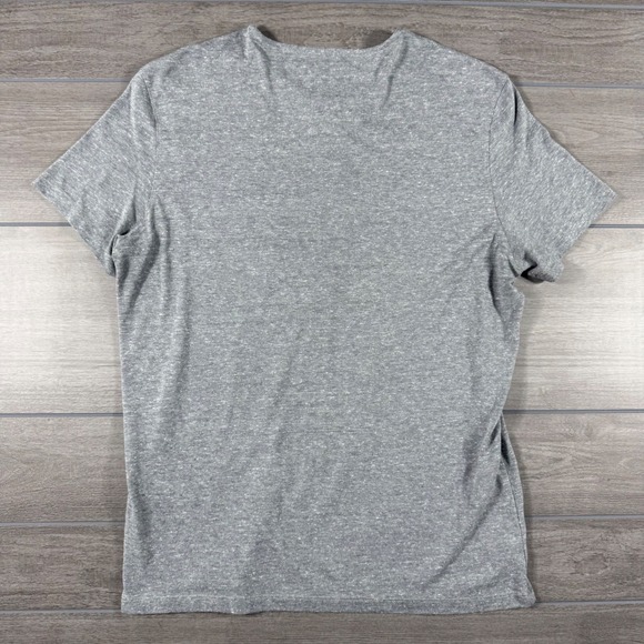 John Varvatos USA Mens Grey Short Sleeve Henley Shirt K2569C15 Size L - Picture 2 of 5